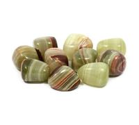 CrystalAge Lot de 5 pierres roulées onyx (20-25 mm)