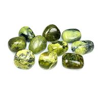 CrystalAge Lot de 5 pierres roulées serpentine (20-25 mm)
