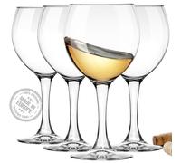 Crystalia Verre a Vin Rouge, 360ml Verres à Vin à Pied 100% SANS PLOMB Lavable au Lave-Vaisselle, Lot Verres ã Vin, Verre à Pied Vin, Gobelets à Vin, Verre De Vin, Wine Glasses, Verre Du Vin Lot de 4