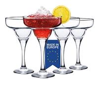 Crystalia Verre Margarita, Lot de 4, 300ml 100% SANS PLOMB Verre à Cocktail, Verres à Expresso Martini, Verres a Margarita pour Boissons Glacées