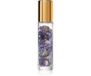 Crystallove Amethyst Oil Bottle Roll-on avec cristaux rechargeable 10 ml