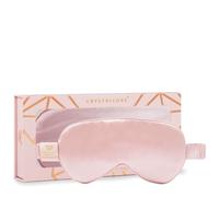 CRYSTALLOVE Bandeau en soie - Rose - Lunettes de sommeil pour femmes et hommes - Masque de sommeil réglable - confortable & doux - Sommeil de nuit - Masque pour les yeux - Voyages