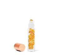 CRYSTALLOVE Bouteille d'huile 10 ml- Cognac ambre - Cristaux d'huile Rollon pour huiles, parfums, cosmétiques, massages - Bouteilles pour huile essentielle - Rouleau en verre rechargeable