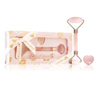 Crystallove Rose Quartz Selflove Set rouleau de massage visage et accessoire de massage