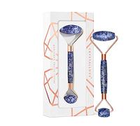 CRYSTALLOVE Rouleau pour le visage - Rouleau de massage anti-âge - Appareil de massage facial à la sodalite - Appareil de massage - Massage facial - Rouleau - Outil de massage