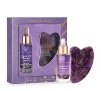 CRYSTALLOVE Sérum visage avec pierre Gua Sha - Améthyste- Sérum pour toutes les peaux - 30ml - Vitamine E,C - Sérum lissant, éclaircissant et régénérant pour le visage, le cou