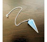 CRYSTALMIRACLE OPALITE Diviner Pendule Cristal Guérison Reiki FENG Shui Cadeau Énergie Positive Méditation Métaphysique Bien-être pour Unisexe, Blanc Bleuâtre, 1,25 Pouce Environ Chaque