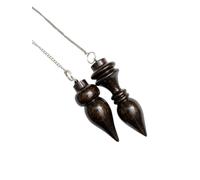 crystalmiracle Pendule en bois foncé pour guérison, pendule de divination en cristal Reiki Feng Shui, méditation, cadeau pour homme et femme