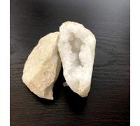 CRYSTALMIRACLE Roche Naturelle GEODE Cristal de Quartz Clair Reiki Guérison FENG Shui Cadeau pour la Maison et le Bureau Énergie Positive pour Unisexe, Clair, 75 X 69 Mm