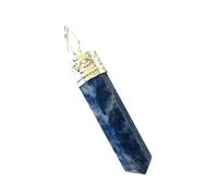 crystalmiracle Sodalite Gemstone Pendentif Mode Cadeau Crystal Healing Energy Wellness Accessoire d'Artisanat pour Unisexe, Bleu Foncé, Taille: 1,25 Pouce Environ