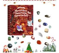 Crystals | 24 Days Natural Crystal Minerals | Festive Holiday Decor Reusable Celebration Accessory for Thanksgiving Birthday Party Offices Home School Dormitory