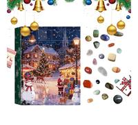 Crystals | 24 Days Natural Crystal Minerals | Festive Holiday Decor Reusable Celebration Accessory for Thanksgiving Birthday Party Offices Home School Dormitory