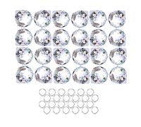 Crystalsuncatcher Lot de 24 pendentifs en Forme de Boule de Cristal Transparent pour fenêtres, 20 mm