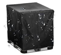 Crysterris 420D Oxford Bâche de Réservoir d'eau, Bache pour Cuve 1000L/800L/600L/300L Anti-Poussière, Housse de Protection Container Cuve IBC d'eau de Pluie(Size:1000L:120 * 100 * 116cm,Color:Black)