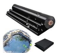 Crysterris Bache pour Bassin Extérieur, Hdpe Imperméable Bâche Étanche pour Mare pour Paysager Bassin Ruisseaux,Revêtement Étang Membrane Liner de D'agrément Jardin Piscine(Size:2 * 4m,Color:Black)