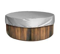 Crysterris Bâche pour Piscine Ronde, 210D Oxford Housse de Piscine Extérieur pour Chienextérieur, Imperméable Couverture de Protection Spa Jacuzzi Baignoire pour Hiver été(Size:160 * 90cm,Color:Grey)