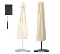 Crysterris Housses pour Parasols de Jardin Deporté,Bâche de Protection pour Parasol avec Fermeture, Imperméable Couverture de Parasol Parapluie Droit pour Piscine (Size:190 * 30 * 50cm,Color:Beige)