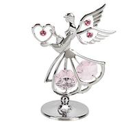 Crystocraft Mini Ange sacré plaqué Chrome avec Cristaux Swarovski