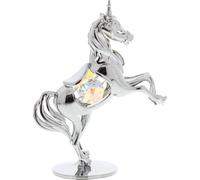 Crystocraft Ornement licorne chromé avec cristal WD1925 (Taille unique) (Argent)