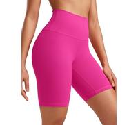 CRZ YOGA Aux Femmes Butterluxe Motard Shorts 20cm - Haute Taille Course à Pied Spandex Yoga Shorts Hibiscus Violet 36