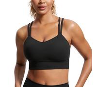 CRZ YOGA Aux Femmes Butterluxe Palangre Soutien-Gorge de Sport Crise Croix Tasse Moulée Yoga Recadrer Haut Noir XL