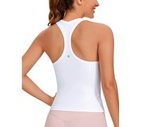 CRZ YOGA Butterluxe Débardeur à Dos Nageur pour Femme Fitness Athletic Yoga sans Manches Tank Top Blanc 44