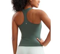 CRZ YOGA Butterluxe Débardeur à Dos Nageur pour Femme Fitness Athletic Yoga sans Manches Tank Top Vert Forêt Foncé 40