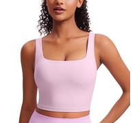 CRZ YOGA Butterluxe Femmes Carré Cou Palangre Soutiens-Gorge de Sport - Yoga Pilates Rembourré Hauts Vita Pink 36