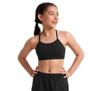 CRZ YOGA Butterluxe Filles Sport Soutien-Gorge Y Dos Yoga Entraînement Bras pour Ados Noir M