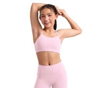 CRZ YOGA Butterluxe Filles Sport Soutien-Gorge Y Dos Yoga Entraînement Bras pour Ados Pivoine Rose L