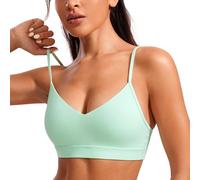 CRZ YOGA Butterluxe V Cou des Sports Bras pour Femmes Ajustable Rembourré Yoga Soutien-Gorge Moment de Menthe 40