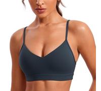 CRZ YOGA Butterluxe V Cou des Sports Bras pour Femmes Ajustable Rembourré Yoga Soutien-Gorge True Navy 40