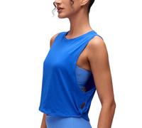 CRZ YOGA Coton Pima Débardeur Épaules Larges Bleu Fort 36