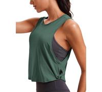 CRZ YOGA Coton Pima Débardeur Épaules Larges Vert Graphite 40