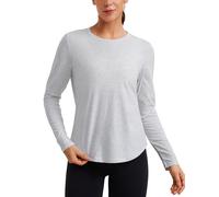 CRZ YOGA Coton Pima Haut Col Rond Gris Clair Chaud 42