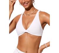CRZ YOGA Devant Torsadé Hauts de Bikini Blanc 38