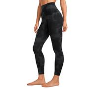 CRZ YOGA Femme Butterluxe Legging de Yoga Leggings D'entraînement Doux et Taille Super Haute - 64cm Fleurs Tie-Dye Noires 38