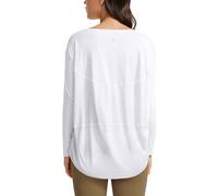 CRZ YOGA Femme Coton Pima Col Rond Confort T-Shirt de Sport Yoga Fitness Athlétique à Manches Longue Blanc 40