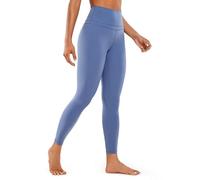 CRZ YOGA Femme Naked Feeling Legging de Sport Pantalons Yoga Taille Haute en Tissu Léger avec Poche - 64cm Rideau Violet Ash 44