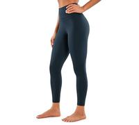 CRZ YOGA Femme Naked Feeling Legging de Sport Pantalons Yoga Taille Haute en Tissu Léger avec Poche - 64cm True Navy 42