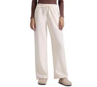 CRZ YOGA Femme Pantalon de Survêtement Quotidien Doublure en Coton et Polaire Chaud Doux Jambes Droites avec Poches Abricot Blanc 46