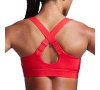 CRZ YOGA Femmes Butterbreeze Dos Croisé Col en V Bretelles Réglables Soutien-Gorge de Sport Rouge Profond 40