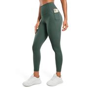 CRZ YOGA Femmes Butterluxe Entraînement Leggings 64cm - Taille Haute Leggings avec Poches Vert Forêt Foncé 40