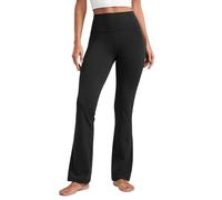 CRZ YOGA Femmes Butterluxe Taille Haute Legging Évasé Jambe Large Yoga avec Poche Doux Loisirs Pantalon - 79cm Noir 42