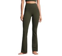 CRZ YOGA Femmes Butterluxe Taille Haute Legging Évasé Jambe Large Yoga avec Poche Doux Loisirs Pantalon - 79cm Olive Verte 38