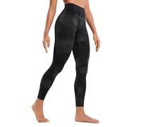CRZ YOGA Femmes Butterluxe Yoga Leggings - Taille Haute Ultra Douce Entraînement Pantalon 64cm Fleurs Tie-Dye Noires 46