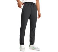 CRZ YOGA Pantalon de Voyage de randonnée athlétique léger pour Hommes avec Poches - 76 cm Gris Encre XL