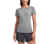 CRZ YOGA sans Couture Chemisier Recadré Gris Ardoise Chiné 40