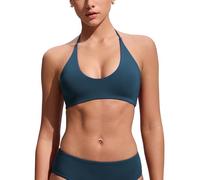 CRZ YOGA Self Tie Halter Hauts de Bikini Insigne Bleu 42