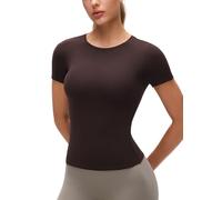 CRZ YOGA Softembrace Chemisier Col Haut Brun au Fudge Chaud 40